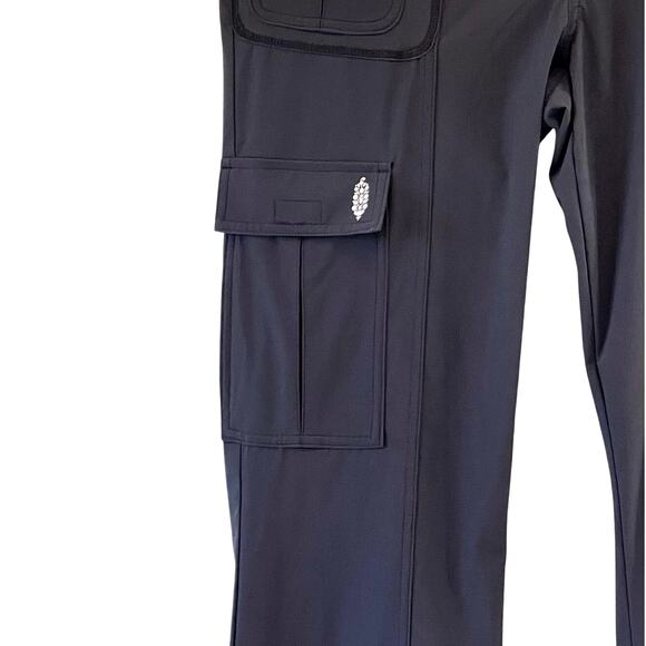 Free People Movement Cascade Flare Pants Medium Muted Beige NWOT Cargo Stretch - Picture 7 of 10